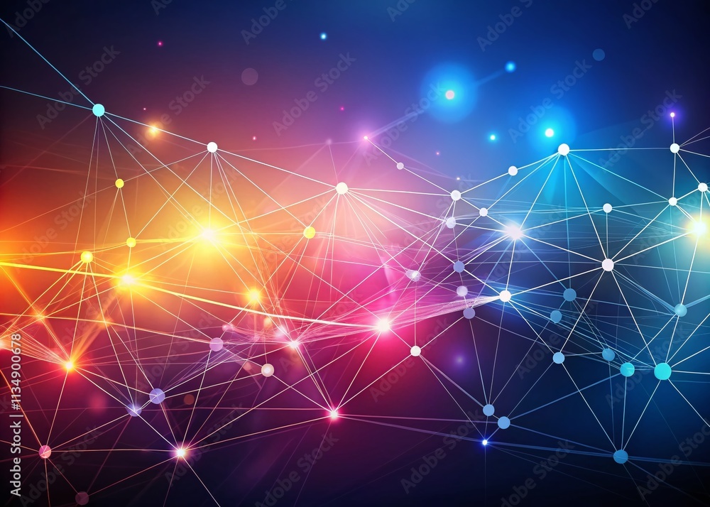 Elegant Abstract Geometric Background with Connecting Dots and Lines Representing Global Network Connectivity in Digital Technology with Plexus Design Elegant Abstract Geometric Background with Connecting Dots and Lines Representing Global Network Connectivity in Digital Technology with Plexus Design