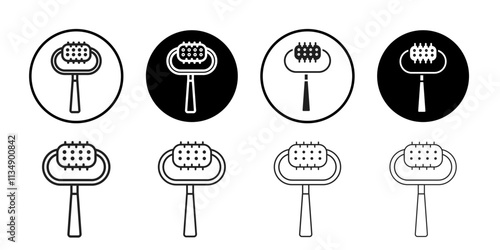 Derma roller icon Thin line art collection