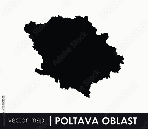Regions of Ukraine. Poltava Oblast vector map. you can use it for any needs.	