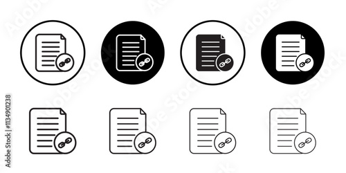 Document link icon Thin line art collection