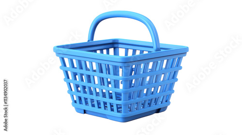 empty shopping basket isolated on white background 