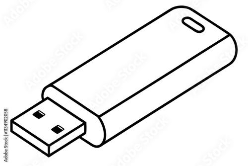 usb flash drive isolated
