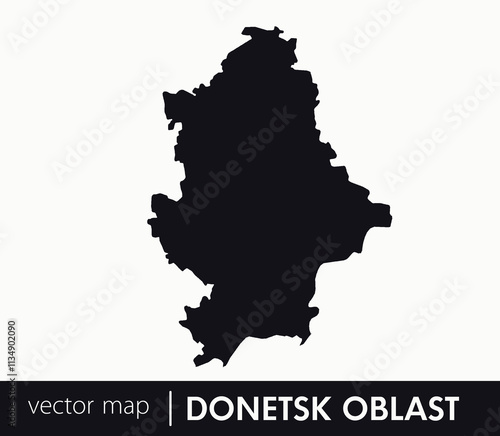 Regions of Ukraine. Donetsk Oblast vector map. you can use it for any needs.	