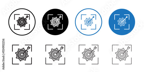 Focusing icon Thin line art collection