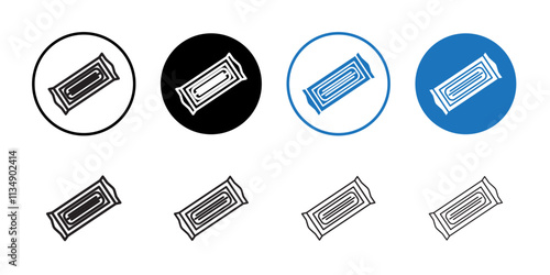 Granola bar icon Thin line art collection