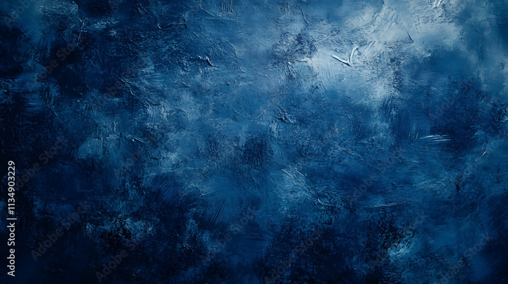 Obraz premium An abstract grunge background in dark navy blue showcases a rough, textured design.