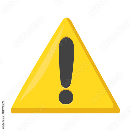 Warning Emoji Icon Illustration. Exclamation Mark Vector Symbol Emoticon Design Doodle Vector.