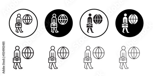 Job for immigrants icon Thin line art collection