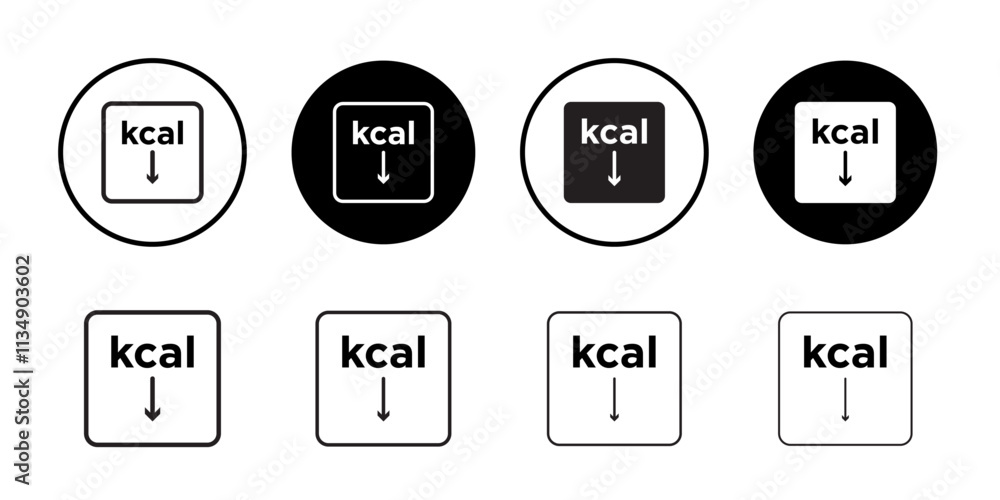 Kcal icon Thin line art collection Kcal icon Thin line art collection