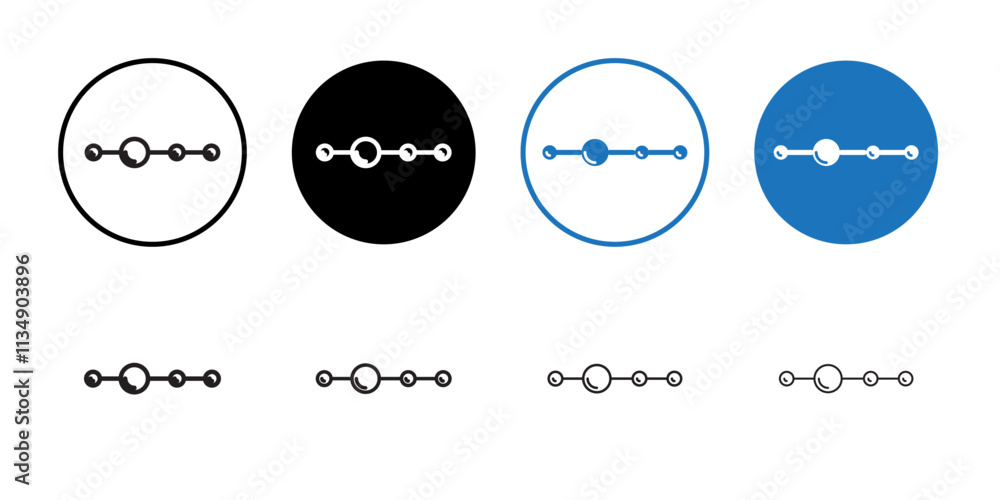 Linear molecular structure icon Thin line art collection Linear molecular structure icon Thin line art collection
