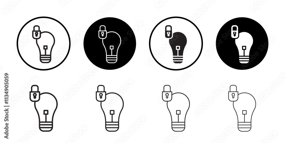 Patent and intellectual property icon Thin line art collection Patent and intellectual property icon Thin line art collection
