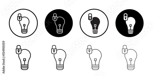 Patent and intellectual property icon Thin line art collection