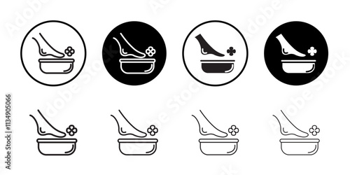 Pedicure icon Thin line art collection