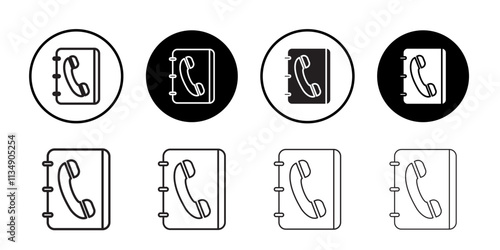 Phonebook icon Thin line art collection