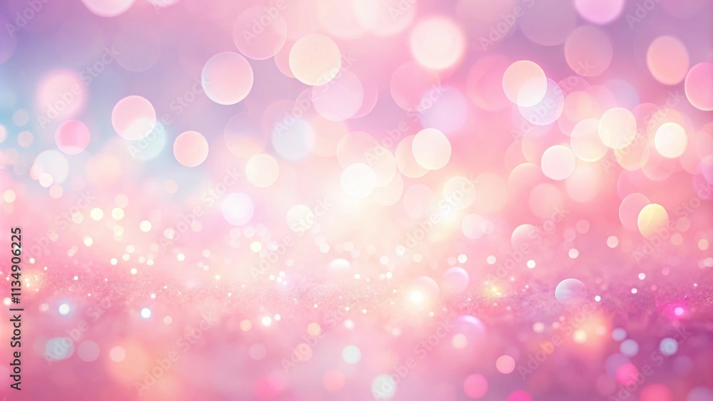 A Delicate Pink and White Bokeh Background with Sparkling Glitter A Delicate Pink and White Bokeh Background with Sparkling Glitter