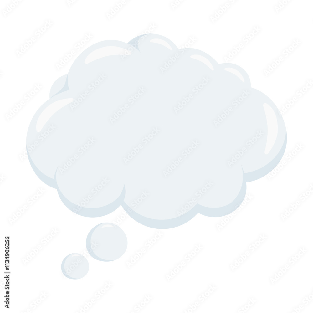 Thought Balloon Emoji Icon Illustration. Chat Vector Symbol Emoticon Design Doodle Vector. Thought Balloon Emoji Icon Illustration. Chat Vector Symbol Emoticon Design Doodle Vector.