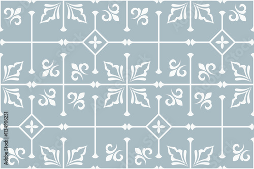 Damask floral design element. Graphic ornament royal wallpaper vector background.