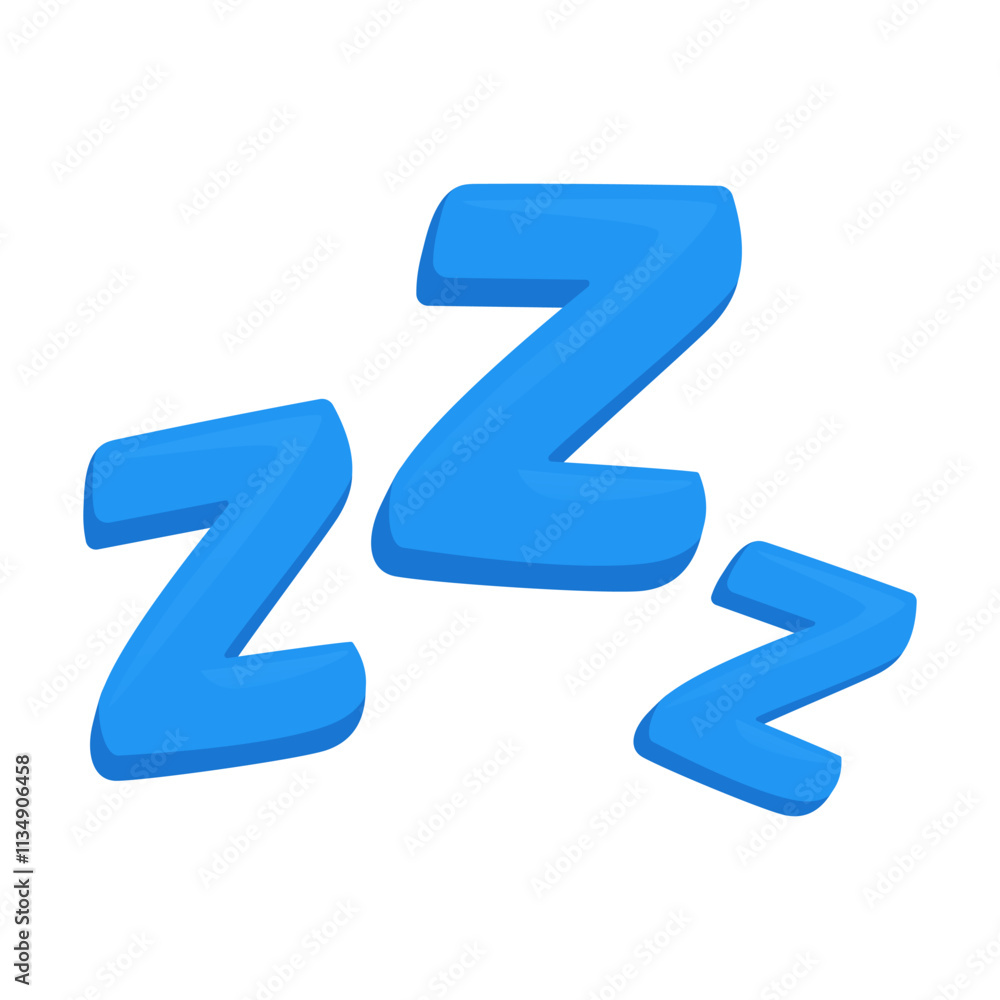 ZZZ Emoji Icon Illustration. Sleep Vector Symbol Emoticon Design Doodle Vector. ZZZ Emoji Icon Illustration. Sleep Vector Symbol Emoticon Design Doodle Vector.