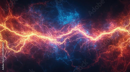 Vibrant electric storm background with dynamic lighting and grunge texture for creative design projects