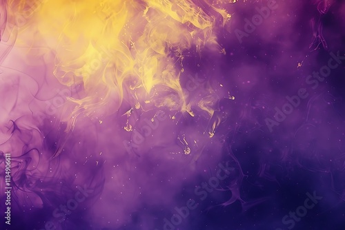 a purple background with yellow neon tubes, purple red yellow blue colors smooth pastel glowing color wave Background, molt coloured abstract.