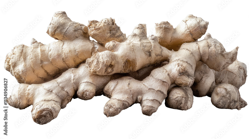 Fresh Ginger Root Harvest: A close-up shot of freshly harvested ginger roots, showcasing their natural beauty and earthy aroma. A perfect illustration for recipes, health and wellness. Fresh Ginger Root Harvest: A close-up shot of freshly harvested ginger roots, showcasing their natural beauty and earthy aroma. A perfect illustration for recipes, health and wellness.