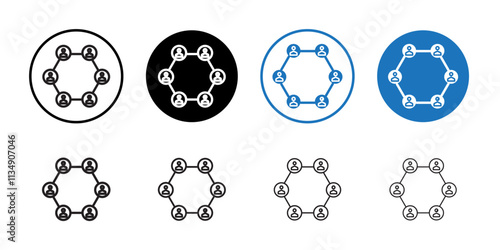 Stakeholders icon Thin line art collection