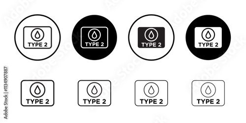 Type 2 diabetes icon Thin line art collection