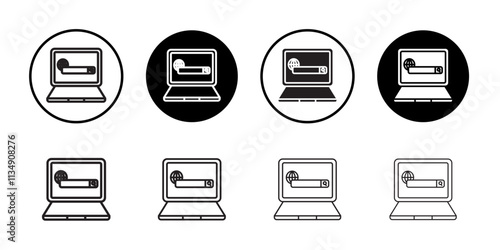 Web search icon Thin line art collection