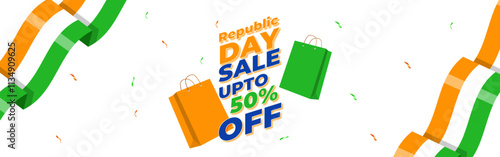Vector illustration of India Republic Day Sale social media template