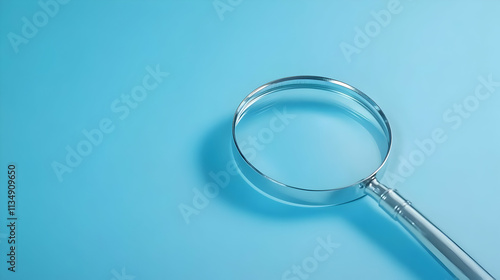 Wallpaper Mural Magnifying Glass on Blue Background Illustration Torontodigital.ca