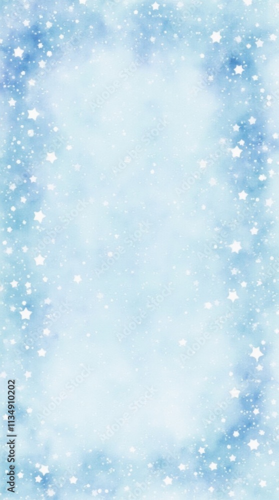 Frozen winter snow banner. Watercolor snowflakes pattern poster. Snowy wallpaper background Frozen winter snow banner. Watercolor snowflakes pattern poster. Snowy wallpaper background