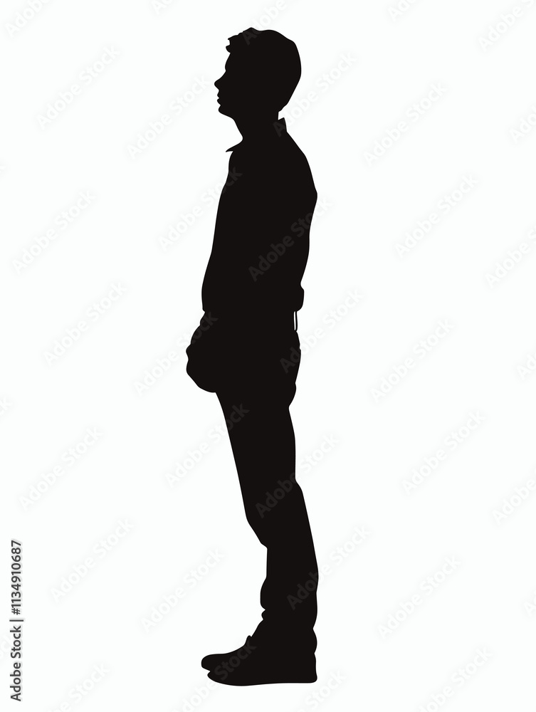 Man is standing in a white background. Man is standing in a white background.