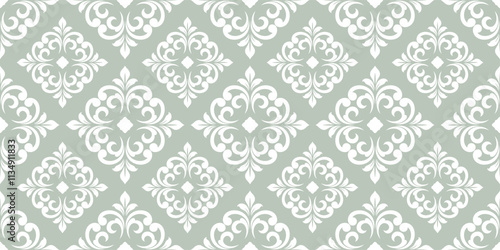 Floral seamless pattern with baroque style ornament. Modern stylish texture. vector background.