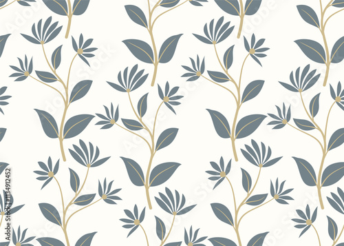 Floral seamless pattern. Fabric for ornament, wallpaper, packaging, vector background.