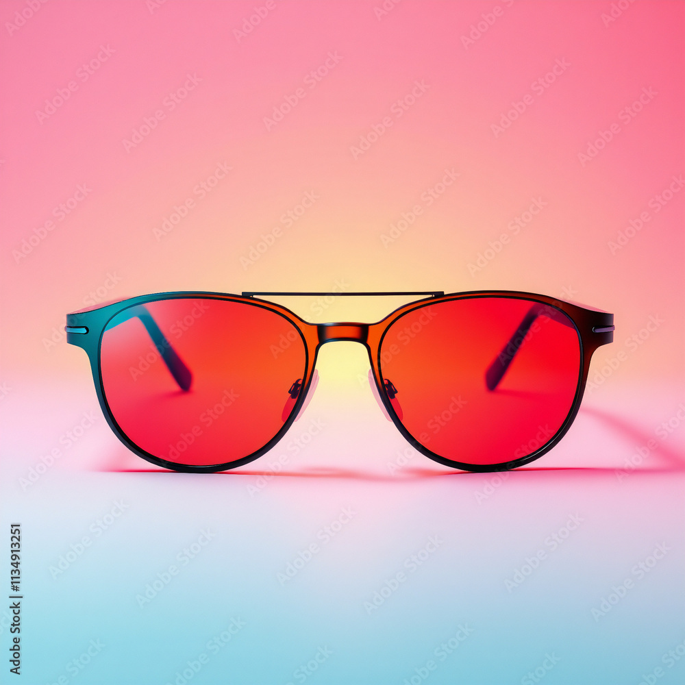 Retro sunglasses on minimal bright background. Retro sunglasses on minimal bright background.