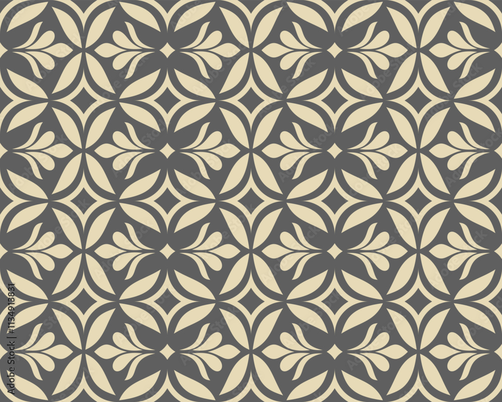 Floral geometric seamless pattern. Fabric for ornament, wallpaper, packaging, vector background. Floral geometric seamless pattern. Fabric for ornament, wallpaper, packaging, vector background.