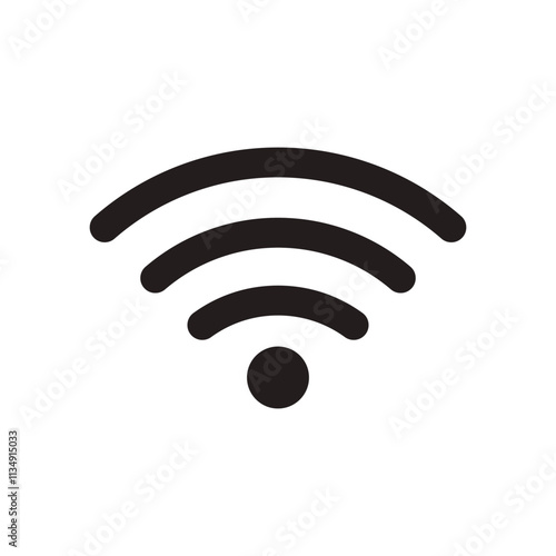 Wifi icon. Wifi vector icon, communication, signal, wireless, router wifi sign symbol. Free Wi-Fi sign isolated icon. Public internet wifi signal element flat symbol.