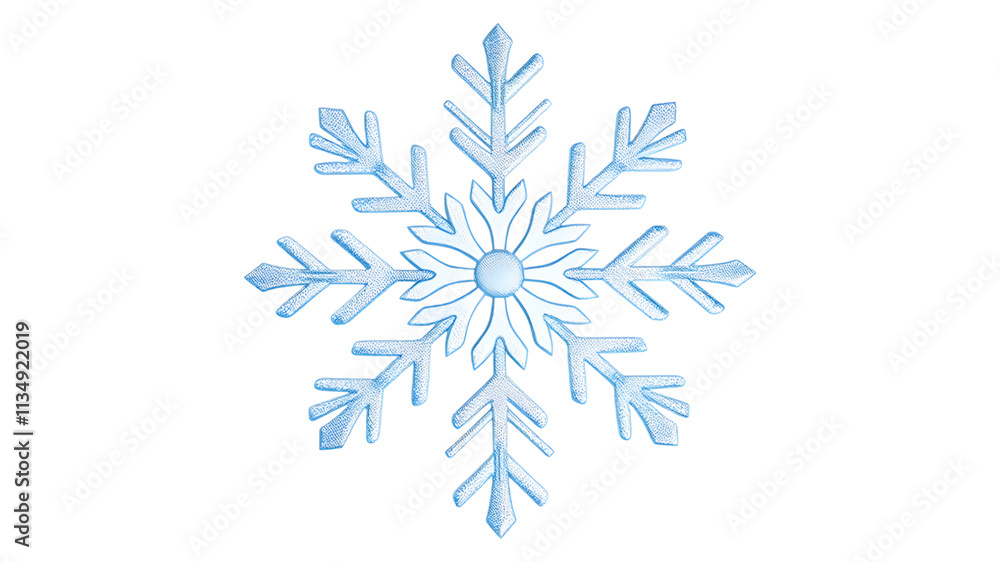 Blue and White Snowflake Illustration PNG Blue and White Snowflake Illustration PNG