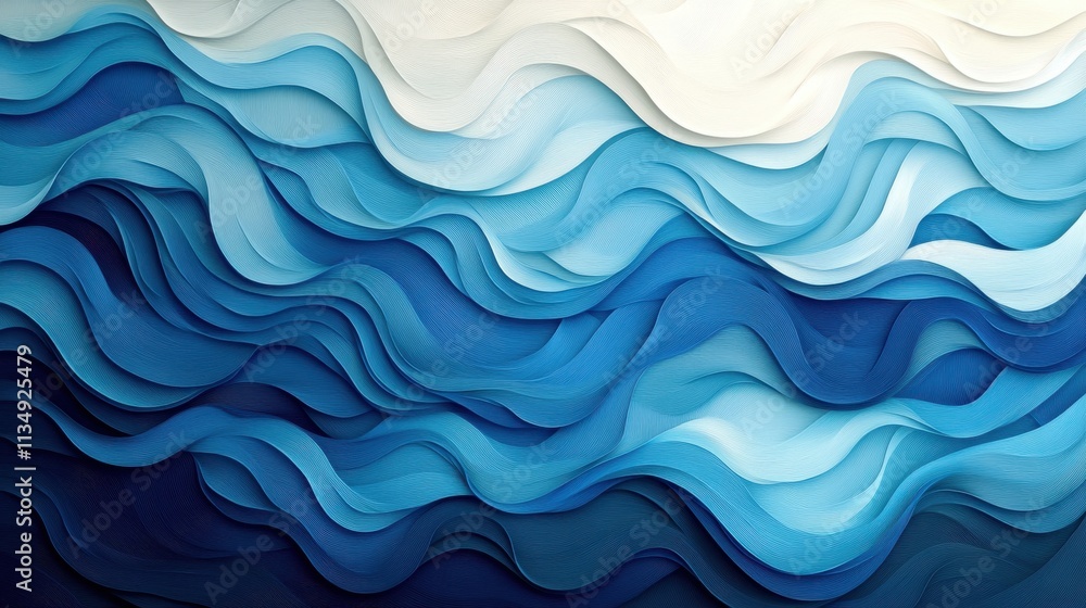 Swirling hues of blue capture the essence of ocean waves in a mesmerizing abstract design Swirling hues of blue capture the essence of ocean waves in a mesmerizing abstract design