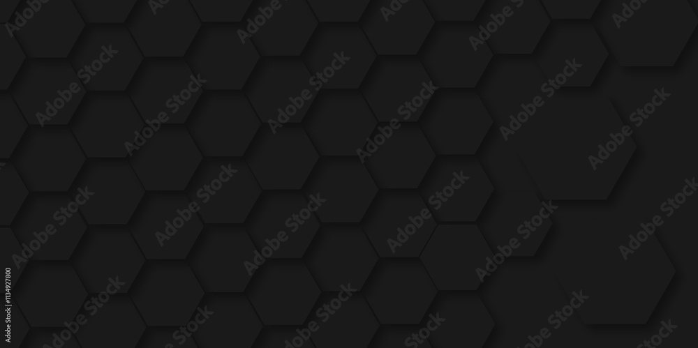 Realistic geometric pattern dark black Hexagonal Background. Luxury Pattern. 3D Futuristic abstract honeycomb mosaic black background. geometric mesh web cell texture. modern futuristic wallpaper. Realistic geometric pattern dark black Hexagonal Background. Luxury Pattern. 3D Futuristic abstract honeycomb mosaic black background. geometric mesh web cell texture. modern futuristic wallpaper.