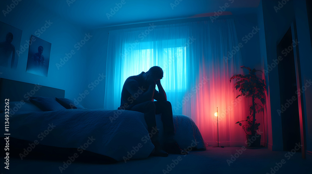 Nighttime Sadness Illustration Nighttime Sadness Illustration