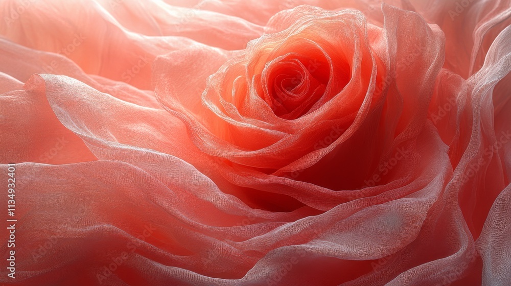 Delicate coral fabric rose, perfect for backgrounds, greeting cards, scrap booking, textiles, fashion design, and feminine themed designs Delicate coral fabric rose, perfect for backgrounds, greeting cards, scrap booking, textiles, fashion design, and feminine themed designs