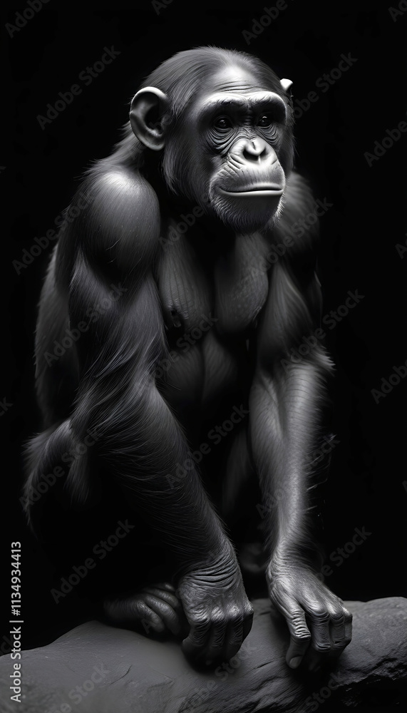 Chimpanzee Wildlife Majestic Nature Life Poster Wallpaper Chimpanzee Wildlife Majestic Nature Life Poster Wallpaper