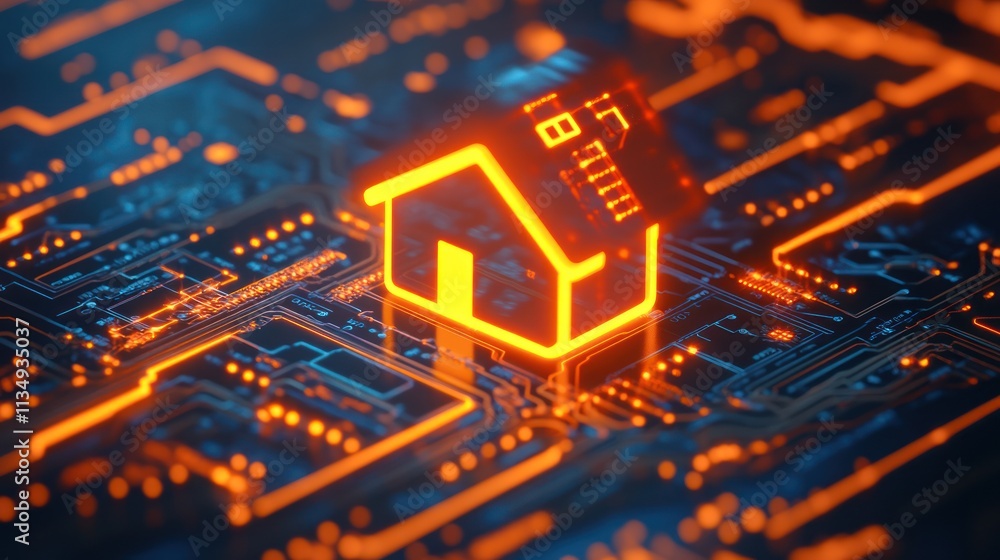 Smart home technology on circuit board. (1) Smart home technology on circuit board. (1)