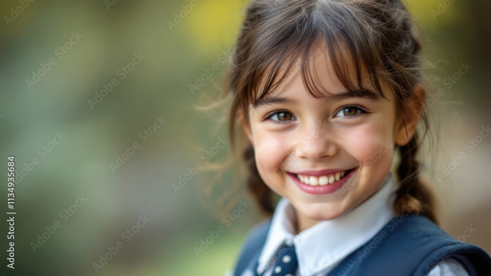 Cheerful little girl smiling outdoors, symbolizing happiness, innocence, childhood joy, and carefree moments in natural settings. Cheerful little girl smiling outdoors, symbolizing happiness, innocence, childhood joy, and carefree moments in natural settings.