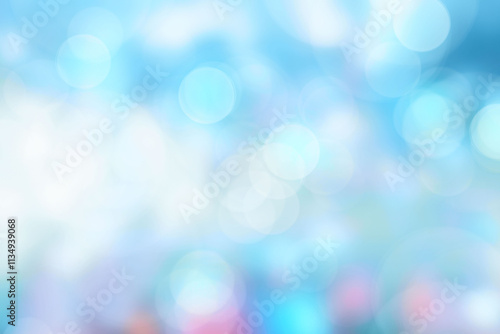 Blue abstract bokeh background blur