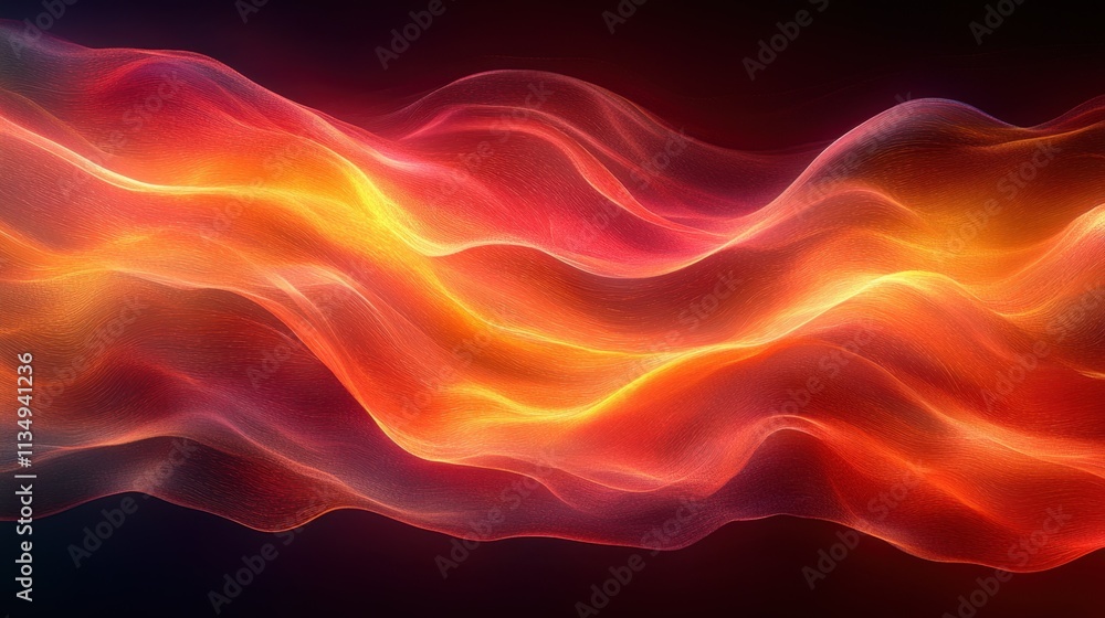 Dynamic waves of fiery color dance in an abstract display of light and motion Dynamic waves of fiery color dance in an abstract display of light and motion