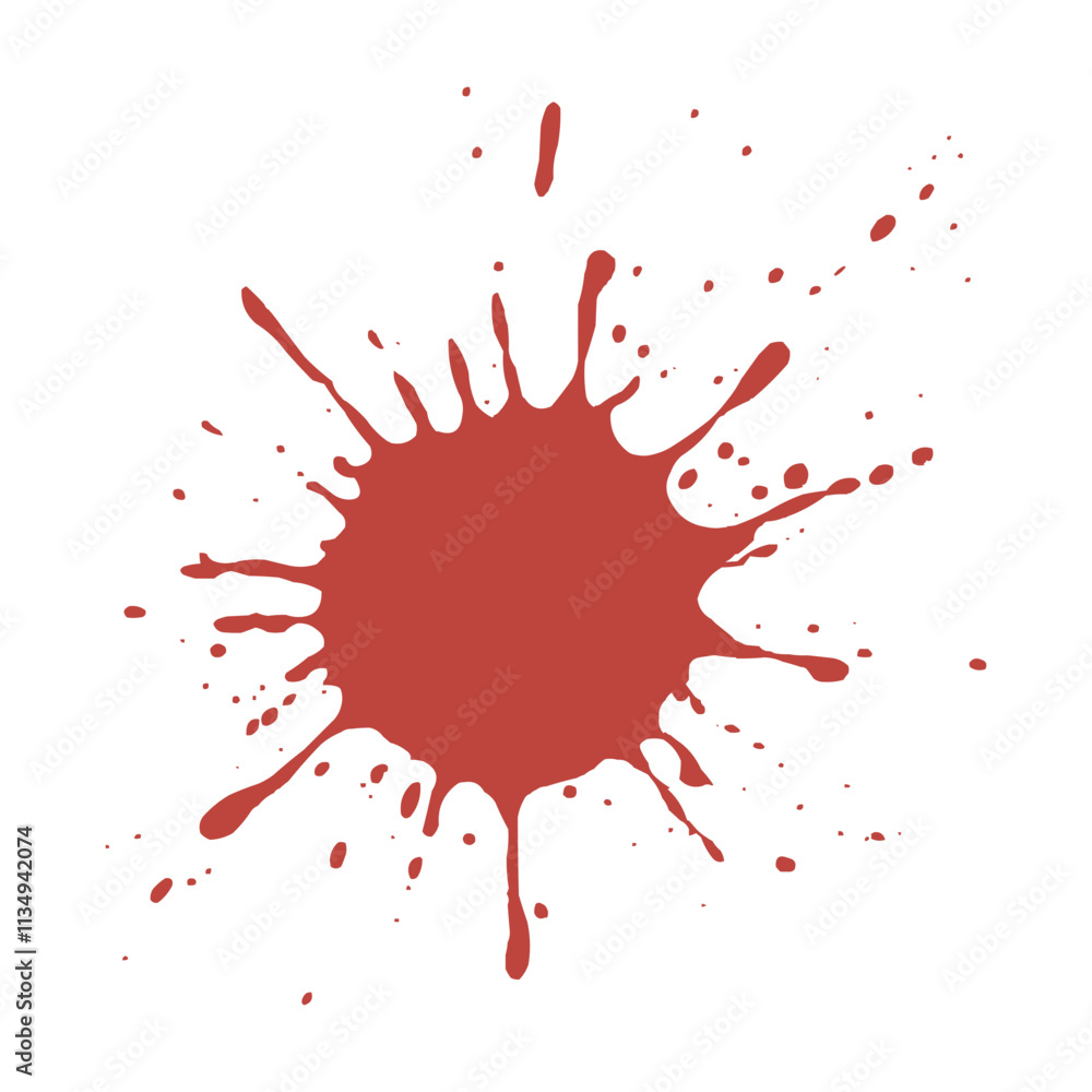 red blood splash vector illustration
