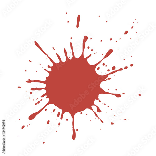 red blood splash vector illustration