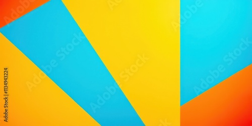 Free Download Abstract Geometric Pattern of Vibrant Yellow, Blue and Orange Colors - GFXLoad